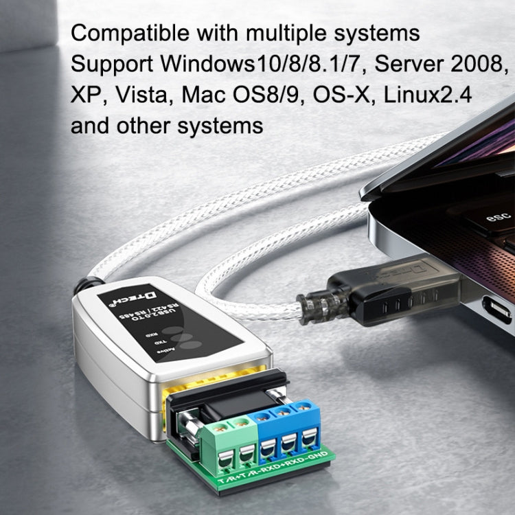 DTECH DT-5119 0,5 m USB a RS485/422 Convertidor industrial Adaptador de comunicación de línea serie, DT-5119 0.5m