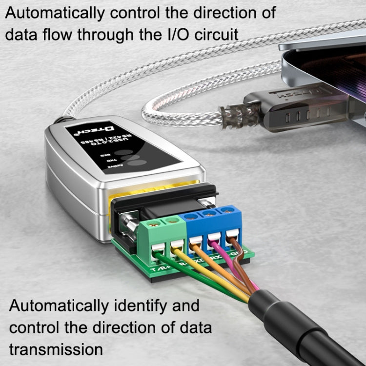 DTECH DT-5019 USB a RS485/422 Convertidor industrial Adaptador de comunicación de línea serie, DT-5019 1.2m
