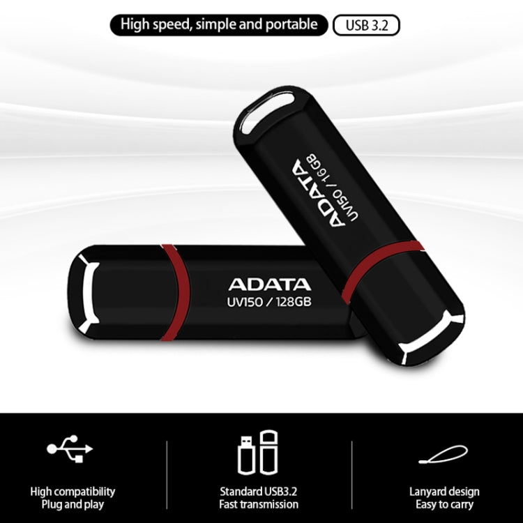 Memoria USB ADATA UV150 de alta velocidad USB 3.1 para empresas, 16GB, 32GB, 64GB, 128GB
