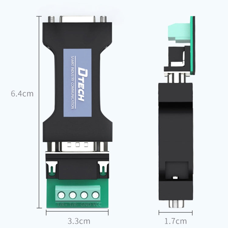 Convertidor de módulo de protocolo de comunicación serie RS232 a RS485 bidireccional pasivo DTECH DT-9000, DT-9000