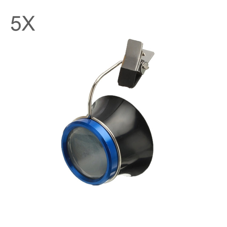 Clip en anteojos lupa herramienta de reparación de relojes lupas lente de aumento, 5X, 10X, 20X