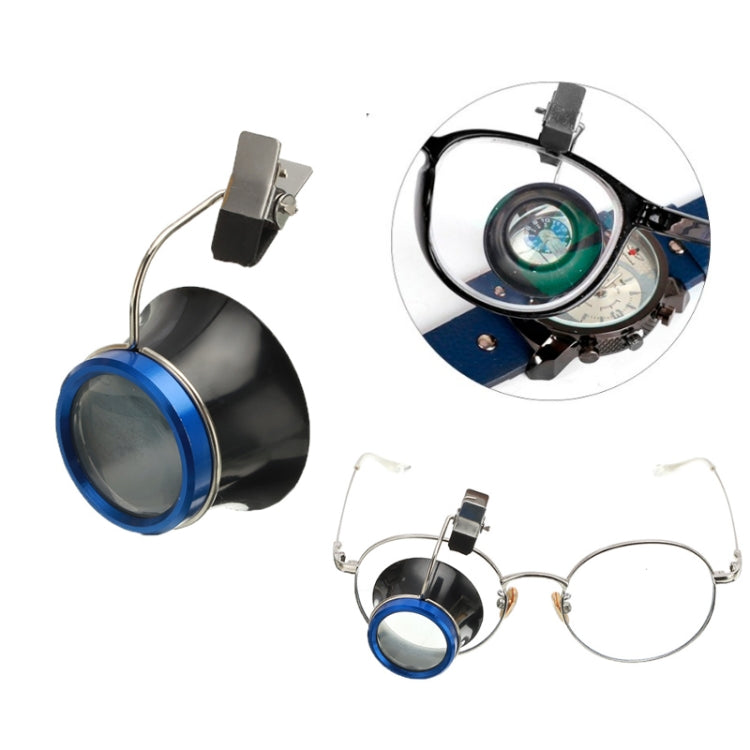 Clip en anteojos lupa herramienta de reparación de relojes lupas lente de aumento, 5X, 10X, 20X