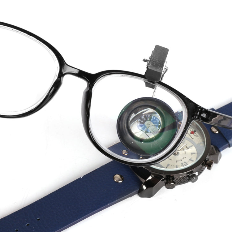 Clip en anteojos lupa herramienta de reparación de relojes lupas lente de aumento, 5X, 10X, 20X