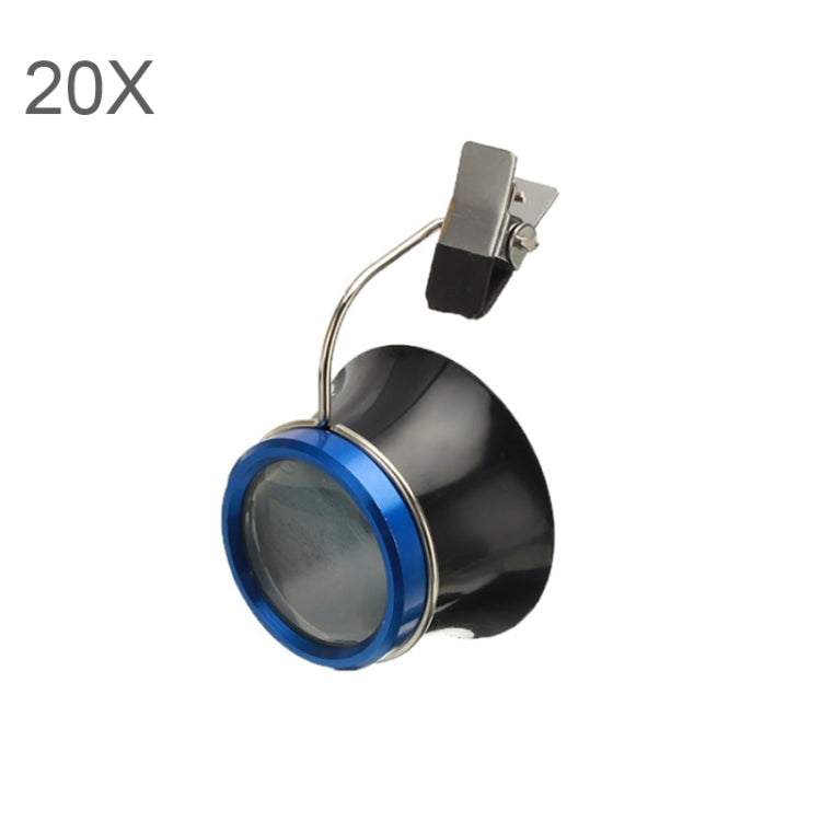 Clip en anteojos lupa herramienta de reparación de relojes lupas lente de aumento, 5X, 10X, 20X