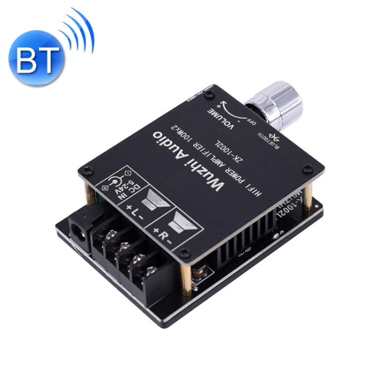 Mini placa amplificadora Bluetooth de alta potencia ZK-1002L con interruptor de volumen de ajuste de perilla, ZK-1002L