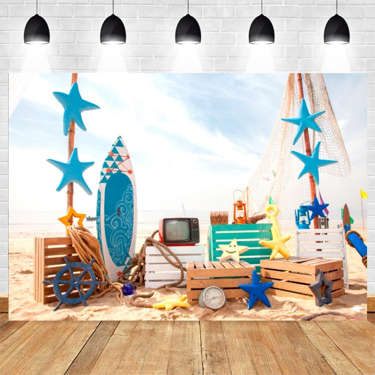 Tela de fondo de fotografía de tabla de surf de playa de 2,1 m x 1,5 m