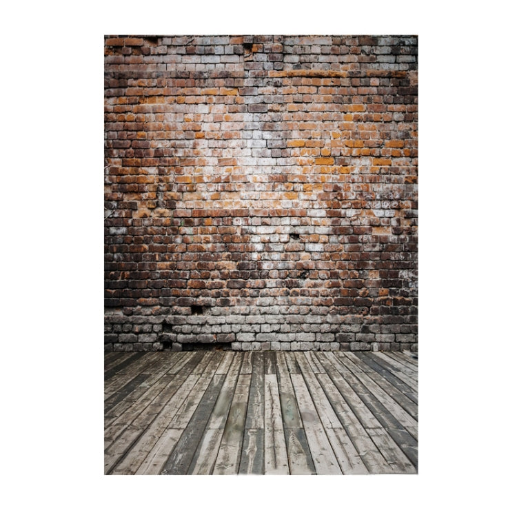 3740 2,1 m x 1,5 m Fondo de fotografía de pared de ladrillo y suelo de madera