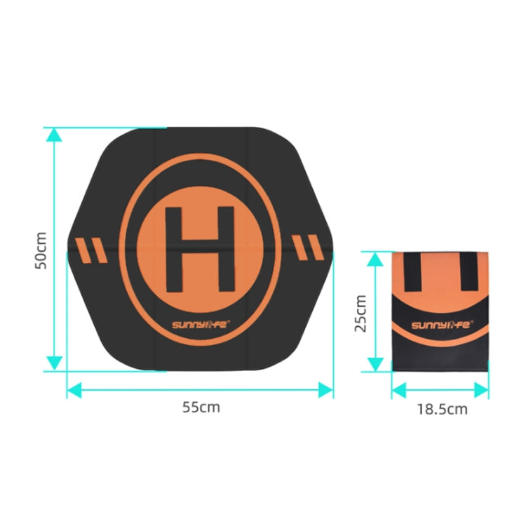 Sunnylife Drone Helipuerto de cuero plegable universal de doble cara, tamaño: 55 x 50 cm, TJP08
