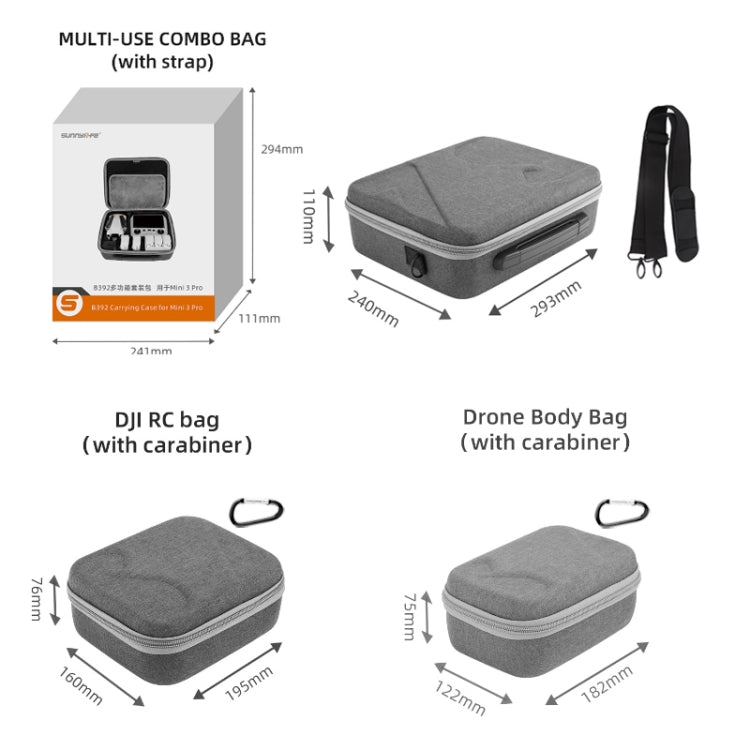 Bolsa protectora de almacenamiento para drones Sunnylife para DJI Mini 3 Pro, estilo:, MM3-B390, MM3-B391, MM3-B392, MM3-B397