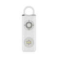 Llavero de autodefensa recargable para estudiante con alarma antilobo, Rechargeable White, Rechargeable Black