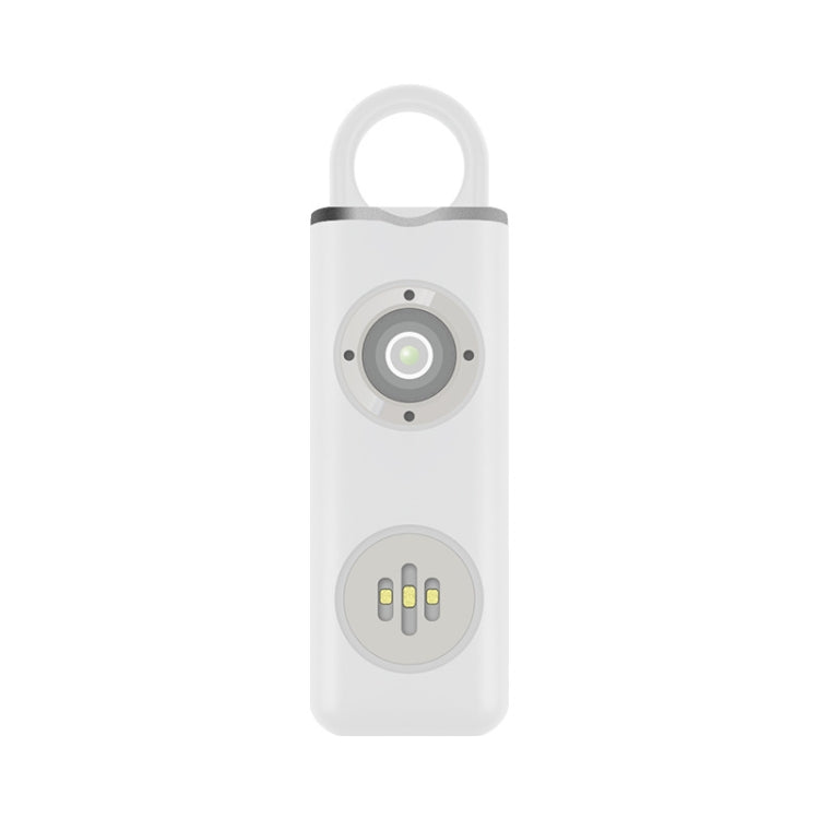 Llavero de autodefensa recargable para estudiante con alarma antilobo, Rechargeable White, Rechargeable Black