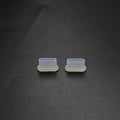 2 juegos de enchufe de polvo del puerto de carga del control remoto del cuerpo del dron para DJI Mini 3 Pro, Transparent, Black, Transparent+Black