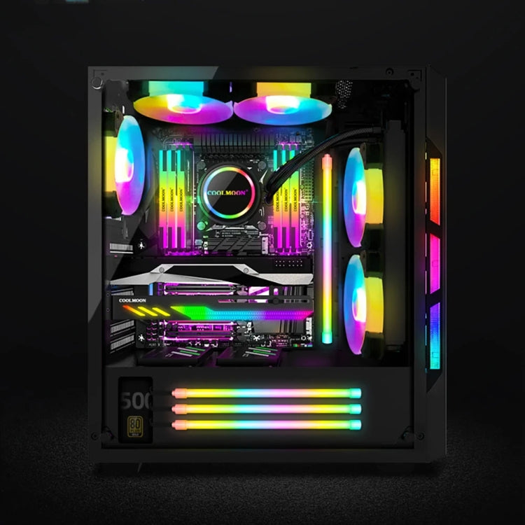 Tira de lámpara LED de silicona decorativa para ordenador con barra de luz de chasis ARGB, Y360 Round