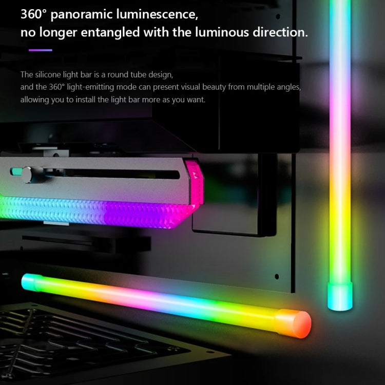 Tira de lámpara LED de silicona decorativa para ordenador con barra de luz de chasis ARGB, Y360 Round