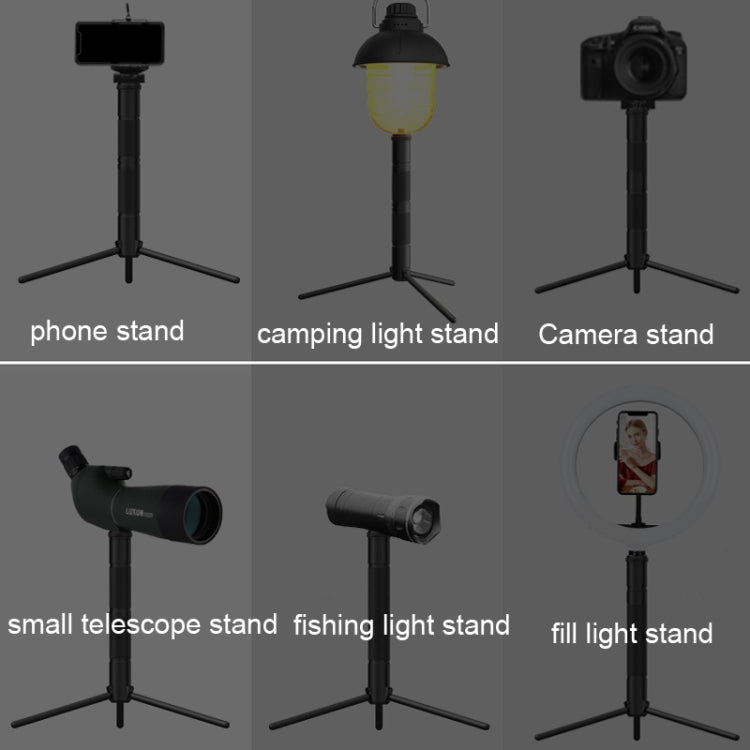 Trípode de aleación de aluminio portátil plegable Soporte de luz Teléfono móvil Trípode en vivo