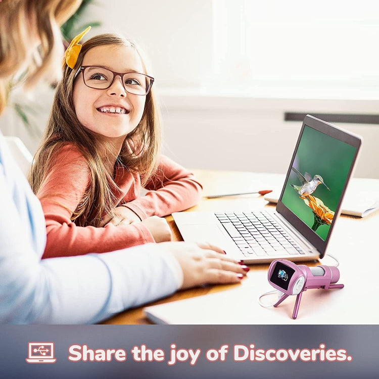 Microscopio de cámara para niños Microscopio electrónico USB Lupa digital, Children Camera Pink, Children Camera Silver Gray