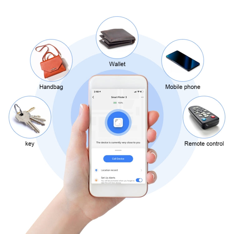 Wallet Key Finder Dispositivo anti-perdida inteligente Bluetooth bidireccional, Two Way Bluetooth Pink, Two Way Bluetooth Yellow, Two Way Bluetooth Green, Two Way Bluetooth Blue, Two Way Bluetooth Black