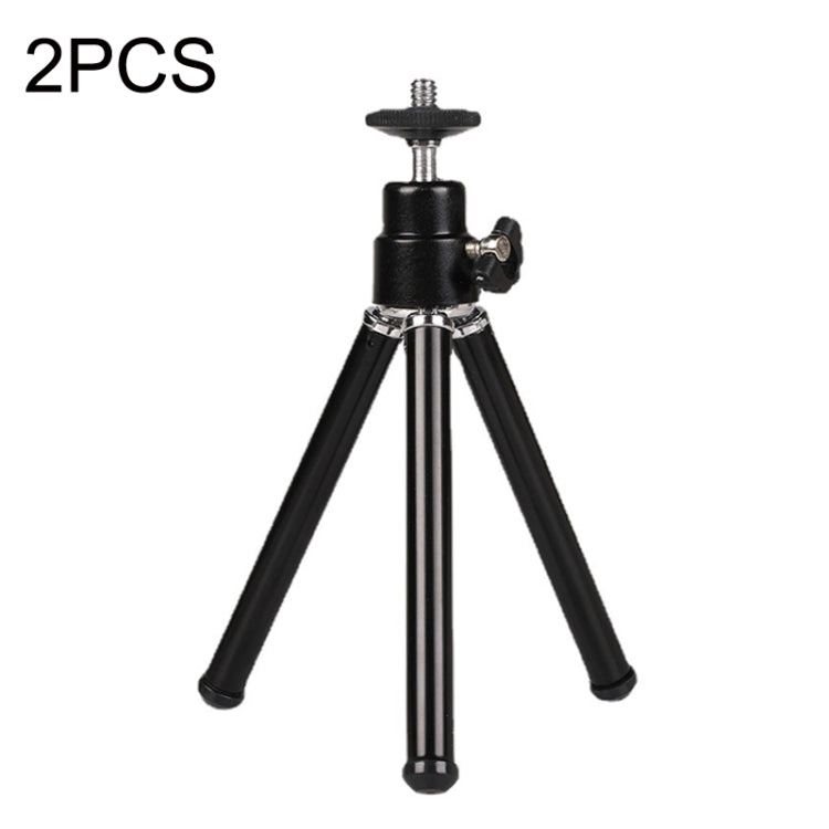 2 soportes para teléfono con proyector, mini trípode de metal telescópico portátil de escritorio, estilo:, 2 Sections (Black), 2 Sections (Silver), 3 Sections (Black), 3 Sections (Silver)