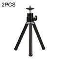 2 soportes para teléfono con proyector, mini trípode de metal telescópico portátil de escritorio, estilo:, 2 Sections (Black), 2 Sections (Silver), 3 Sections (Black), 3 Sections (Silver)
