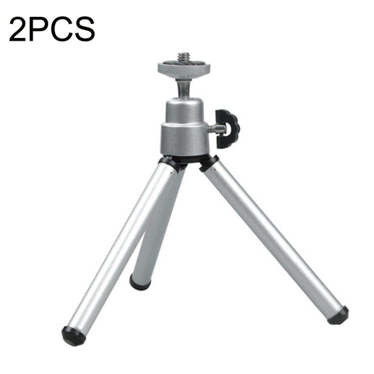 2 soportes para teléfono con proyector, mini trípode de metal telescópico portátil de escritorio, estilo:, 2 Sections (Black), 2 Sections (Silver), 3 Sections (Black), 3 Sections (Silver)