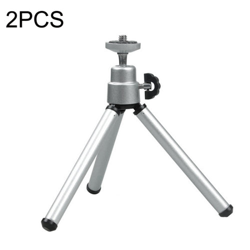 2 soportes para teléfono con proyector, mini trípode de metal telescópico portátil de escritorio, estilo:, 2 Sections (Black), 2 Sections (Silver), 3 Sections (Black), 3 Sections (Silver)
