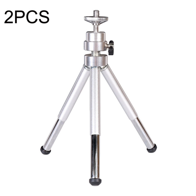 2 soportes para teléfono con proyector, mini trípode de metal telescópico portátil de escritorio, estilo:, 2 Sections (Black), 2 Sections (Silver), 3 Sections (Black), 3 Sections (Silver)