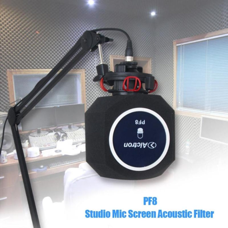Alctron PF8 Studio Mic Pantalla Filtro acústico Micrófono de grabación Reducción de ruido Pantalla de viento