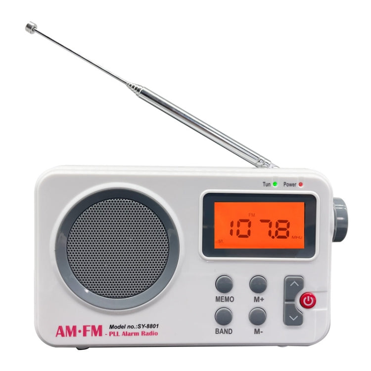 SY-8801 Radio retro portátil HD Pantalla LCD Peso Bajo Radio de onda corta, SY-8801