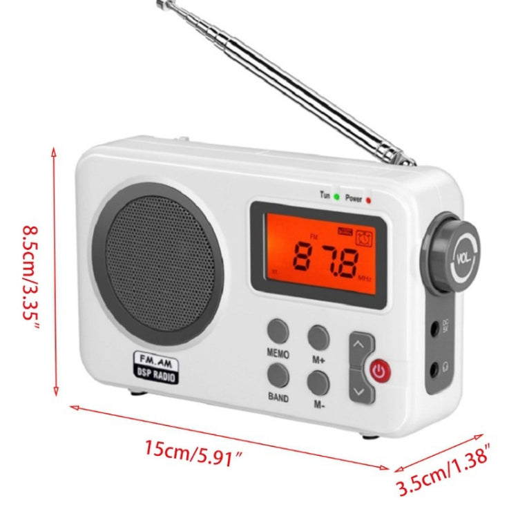 SY-8801 Radio retro portátil HD Pantalla LCD Peso Bajo Radio de onda corta, SY-8801