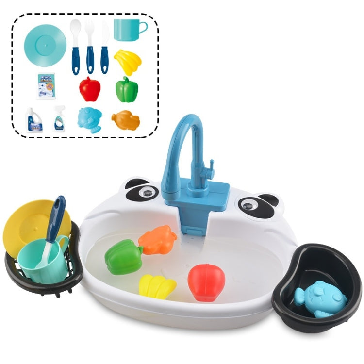 Juguetes de cocina para niños Lavavajillas de agua circulante eléctrica, Panda, Yellow Duck, Yellow, Blue, Pink, Green, Giraffe, Dinosaur