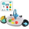 Juguetes de cocina para niños Lavavajillas de agua circulante eléctrica, Panda, Yellow Duck, Yellow, Blue, Pink, Green, Giraffe, Dinosaur