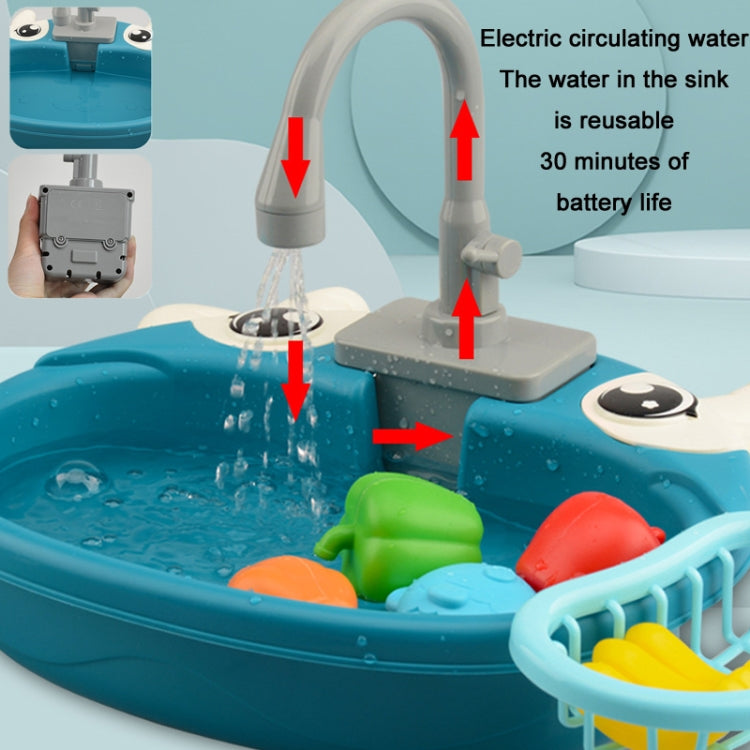 Juguetes de cocina para niños Lavavajillas de agua circulante eléctrica, Panda, Yellow Duck, Yellow, Blue, Pink, Green, Giraffe, Dinosaur