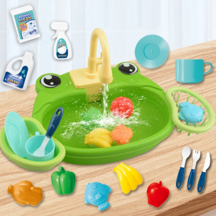 Juguetes de cocina para niños Lavavajillas de agua circulante eléctrica, Panda, Yellow Duck, Yellow, Blue, Pink, Green, Giraffe, Dinosaur