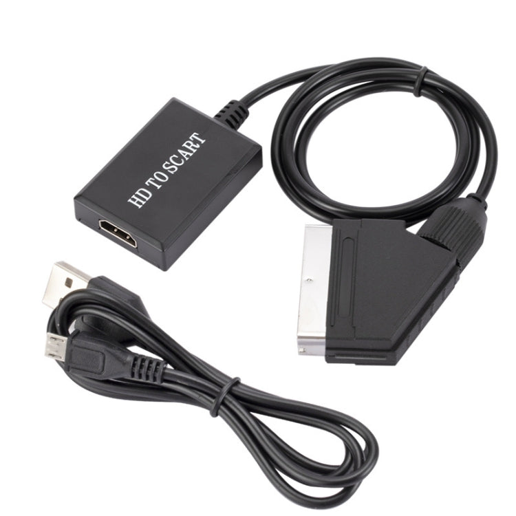 Convertidor HDMI a euroconector Adaptador de vídeo HD 1080p, HDMI to SCART 1080P
