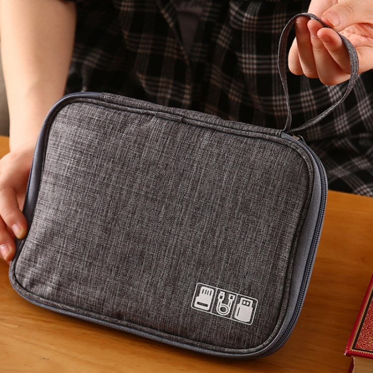 Bolsa de almacenamiento a prueba de polvo para accesorios digitales Power Hard Drive, estilo:, Data Cable Bag (Navy), Data Cable Bag (Gray), Data Cable Bag (Black), Power Bank Bag (Blue), Power Bank Bag (Gray), Power Bank Bag (Black)