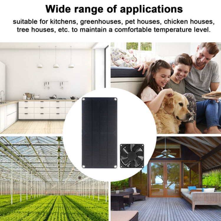 Mini ventilador solar de alta velocidad y larga duración de 10 W para exteriores, extractor de aire para mascotas, 10W