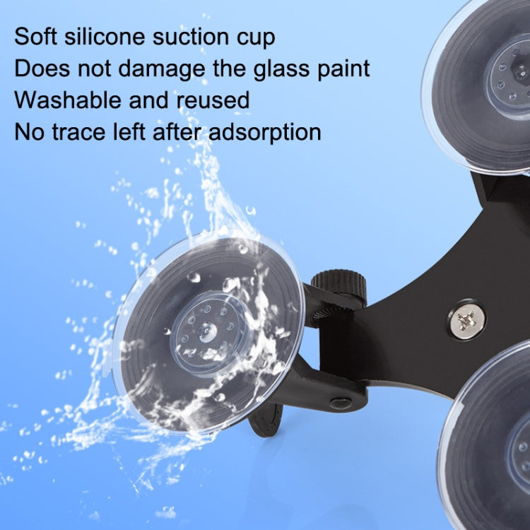 Soporte de vehículo de propósito general para automóvil Base de grabación de video de vidrio fijo con ventosa, Suction Cup+PTZ, Suction Cup+PTZ+Gopro Screw, Suction Cup+PTZ+Phone Clip