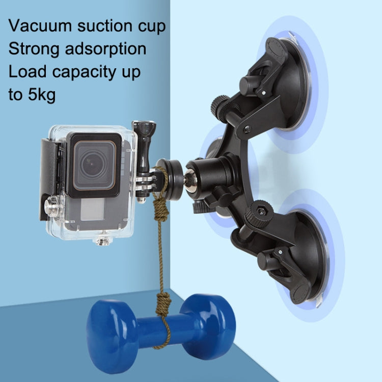Soporte de vehículo de propósito general para automóvil Base de grabación de video de vidrio fijo con ventosa, Suction Cup+PTZ, Suction Cup+PTZ+Gopro Screw, Suction Cup+PTZ+Phone Clip