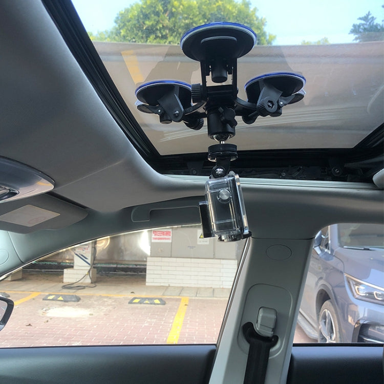 Soporte de vehículo de propósito general para automóvil Base de grabación de video de vidrio fijo con ventosa, Suction Cup+PTZ, Suction Cup+PTZ+Gopro Screw, Suction Cup+PTZ+Phone Clip