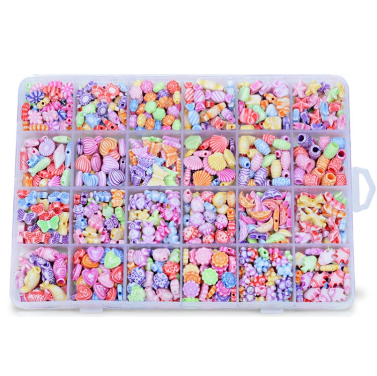 24 Rejilla Acrílico Con Cuentas Niños DIY Collar Pulsera Juguetes, Light-colored Candy, Dark Color Series, Crystal No. 2, Macaron, Porcelain White Series, Mix and Match 01 Models, Crystal No. 1, Mix and Match 02 Models, Bead In Bead, Fresh Princess    ...