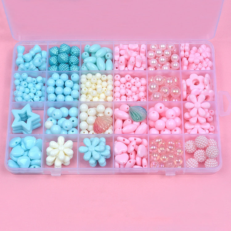 24 Rejilla Acrílico Con Cuentas Niños DIY Collar Pulsera Juguetes, Light-colored Candy, Dark Color Series, Crystal No. 2, Macaron, Porcelain White Series, Mix and Match 01 Models, Crystal No. 1, Mix and Match 02 Models, Bead In Bead, Fresh Princess    ...