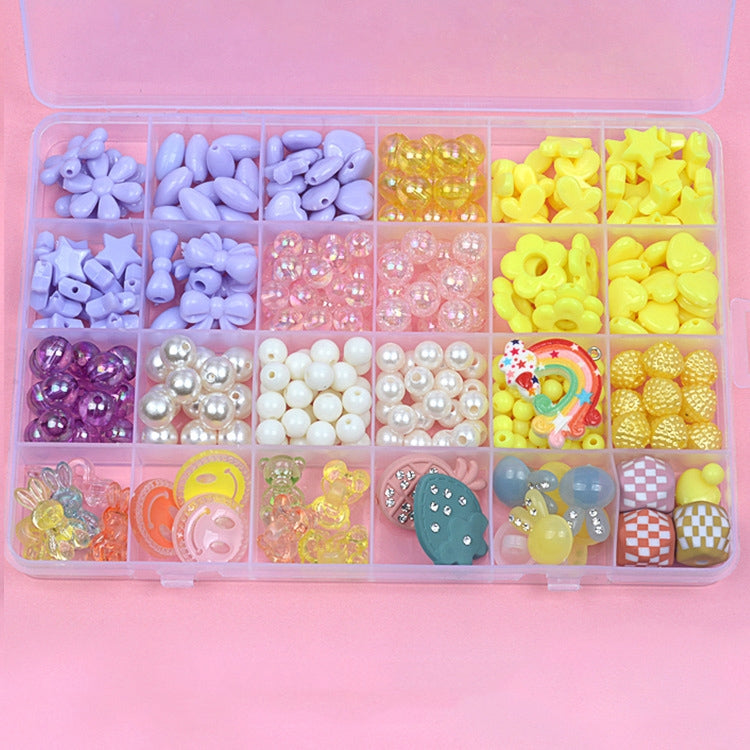 24 Rejilla Acrílico Con Cuentas Niños DIY Collar Pulsera Juguetes, Light-colored Candy, Dark Color Series, Crystal No. 2, Macaron, Porcelain White Series, Mix and Match 01 Models, Crystal No. 1, Mix and Match 02 Models, Bead In Bead, Fresh Princess    ...