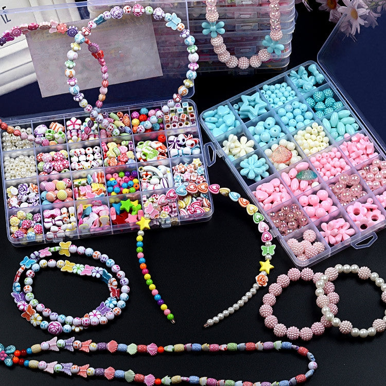 24 Rejilla Acrílico Con Cuentas Niños DIY Collar Pulsera Juguetes, Light-colored Candy, Dark Color Series, Crystal No. 2, Macaron, Porcelain White Series, Mix and Match 01 Models, Crystal No. 1, Mix and Match 02 Models, Bead In Bead, Fresh Princess    ...