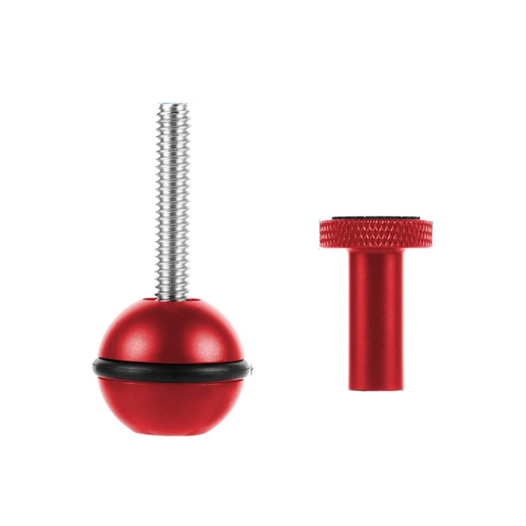 Adaptador de cabeza esférica Tornillo ajustable Cámara de montaje fijo Buceo submarino Fotografía Soporte de luces, 1/4 Inch Red, 1/4 Inch  Black, M5 Screw Black
