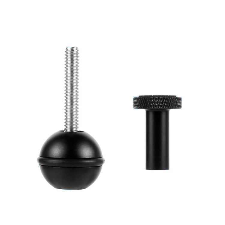 Adaptador de cabeza esférica Tornillo ajustable Cámara de montaje fijo Buceo submarino Fotografía Soporte de luces, 1/4 Inch Red, 1/4 Inch  Black, M5 Screw Black