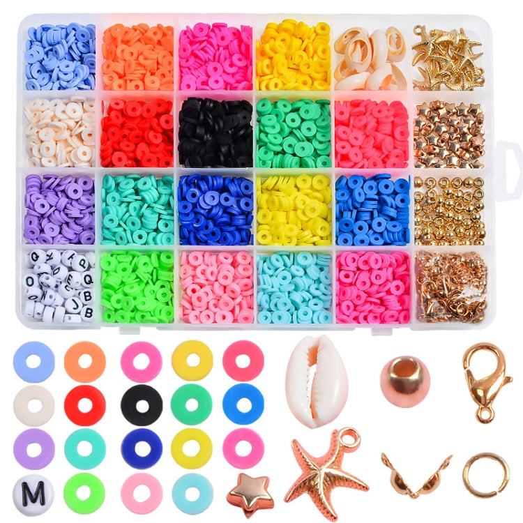 24 cuentas de cerámica blanda de 6mm de rejilla, materiales para hacer collares y pulseras DIY, 24 Grid