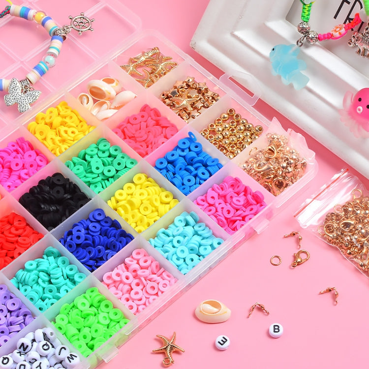 24 cuentas de cerámica blanda de 6mm de rejilla, materiales para hacer collares y pulseras DIY, 24 Grid