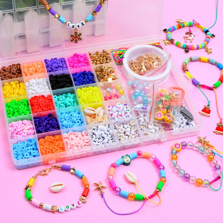 25 rejillas de 6 mm de cuentas de cerámica suave en escamas, materiales para hacer collares y pulseras DIY, 25 Grid