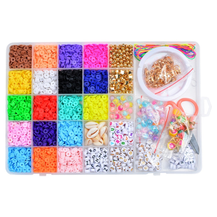 25 rejillas de 6 mm de cuentas de cerámica suave en escamas, materiales para hacer collares y pulseras DIY, 25 Grid