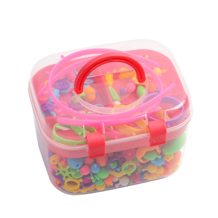 Alrededor de 550 unids/caja de cuentas, juguetes educativos para niños, cuentas hechas a mano DIY, Boxed Blue, Boxed Red